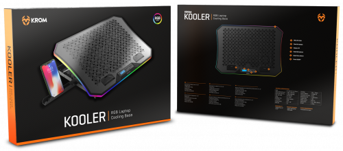 Krom Kooler Base de Refrigeración RGB para Portátiles hasta 19 pulgadas Krom Kooler Base de Refrigeración RGB para Portátiles hasta 19 pulgadas