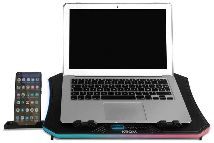 Krom Kooler Base de Refrigeración RGB para Portátiles hasta 19 pulgadas