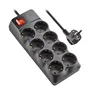 Regleta con interruptor NGS Surge Pole 800/ 8 Tomas de corriente/ Cable 1.5m/ Negra