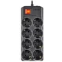 Regleta con interruptor NGS Surge Pole 800/ 8 Tomas de corriente/ Cable 1.5m/ Negra