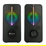 NGS Altavoces GSX-150 2.0 12W con Luces LED RGB Negros para PC/Mac y otros dispositivos, Plug and Play