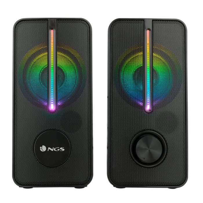 NGS GSX-150 Altavoces Gaming con Iluminación LED RGB, 12W, Negro