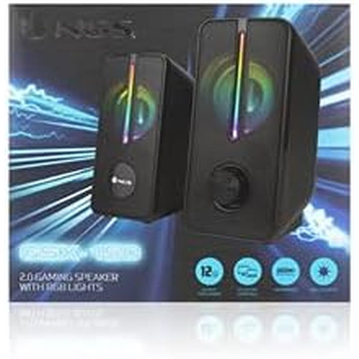 NGS GSX-150 Altavoces Gaming con Iluminación LED RGB, 12W, Negro NGS GSX-150 Altavoces Gaming con Iluminación LED RGB, 12W, Negro