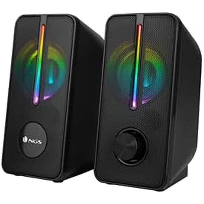 NGS GSX-150 Altavoces Gaming con Iluminación LED RGB, 12W, Negro NGS GSX-150 Altavoces Gaming con Iluminación LED RGB, 12W, Negro