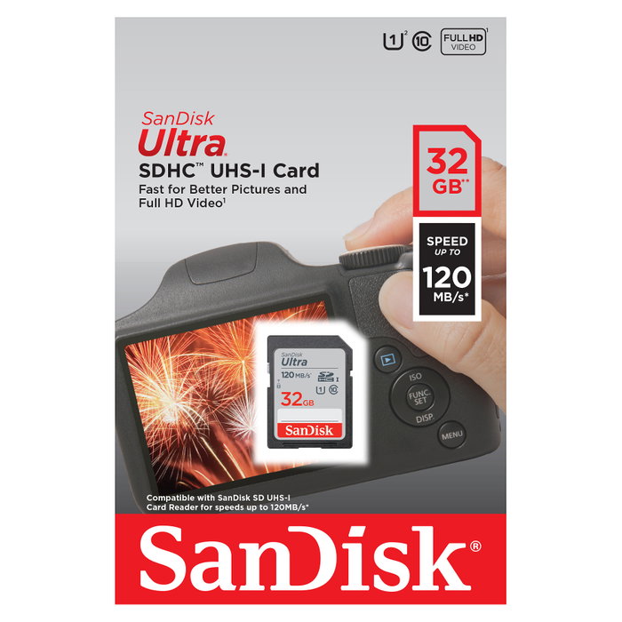 SanDisk Tarjeta de Memoria SanDisk Ultra 32GB SDHC UHS-I Clase 10 SDXC, Velocidad 120MB/s, Resistente (SDSDUN4-032G-GN6IN) SanDisk Tarjeta de Memoria SanDisk Ultra 32GB SDHC UHS-I Clase 10 SDXC, Velocidad 120MB/s, Resistente (SDSDUN4-032G-GN6IN)