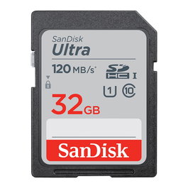 SanDisk Tarjeta de Memoria SanDisk Ultra 32GB SDHC UHS-I Clase 10 SDXC, Velocidad 120MB/s, Resistente (SDSDUN4-032G-GN6IN)