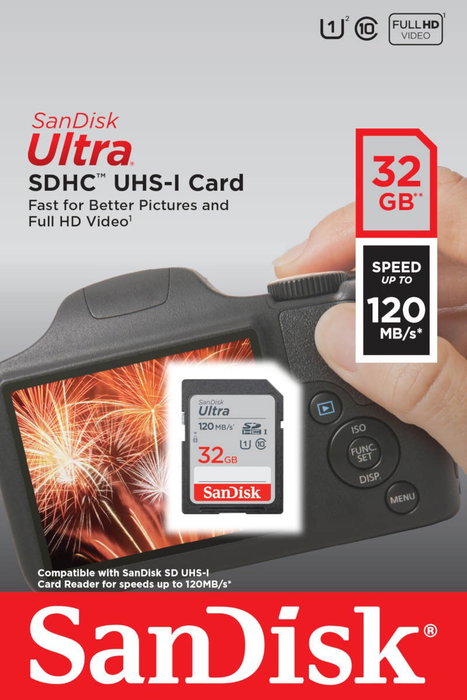 SanDisk Ultra SDHC UHS-I 32GB 120MB/s SDSDUN4-032G-GN6IN SanDisk Ultra SDHC UHS-I 32GB 120MB/s SDSDUN4-032G-GN6IN