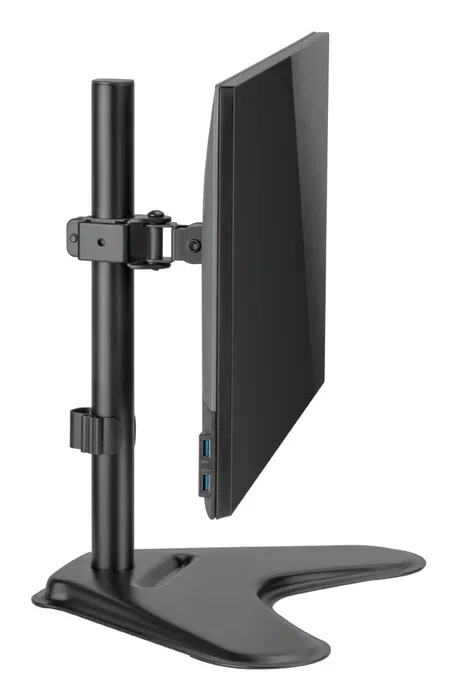 Iggual Soporte para Monitor IGG317112 - Soporte de Sobremesa Ergonómico con Ajuste de Altura, Inclinación y Rotación 360° para Monitores 13" a 32" (Negro)