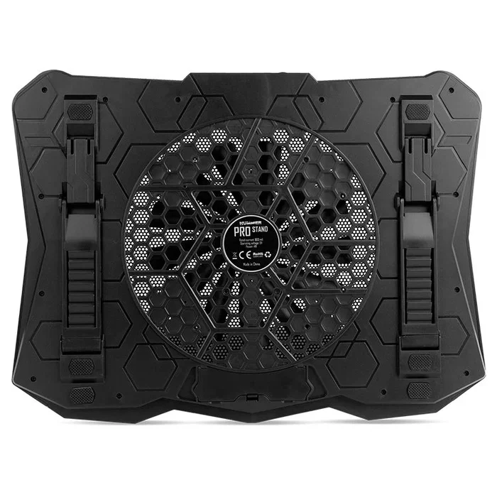 NOX Hummer PRO Stand - Base Refrigeradora para Portátil Gaming RGB con Ventilador 170mm, 7 Alturas Ajustables, Hub USB 2.0, para Portátiles de 9" hasta 17.3" Pulgadas - Negro