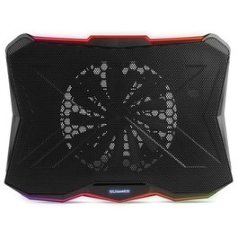 NOX Hummer PRO Stand - Base Refrigeradora para Portátil Gaming RGB con Ventilador 170mm, 7 Alturas Ajustables, Hub USB 2.0, para Portátiles de 9" hasta 17.3" Pulgadas - Negro