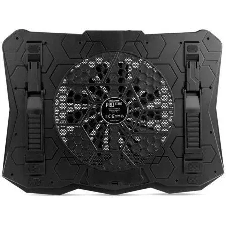 Nox NXHUMMERPROSTAND Soporte Refrigerante para Portátiles hasta 17.3" con Iluminación LED RGB y Ventilador de 170mm Ajustable