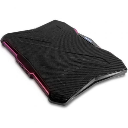 Nox NXHUMMERPROSTAND Soporte Refrigerante para Portátiles hasta 17.3" con Iluminación LED RGB y Ventilador de 170mm Ajustable