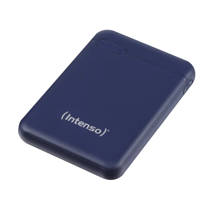 Intenso PowerBank XS5000 - Batería Externa de Polímero de Litio 5000 mAh Azul con Puerto USB Tipo-C y Micro-USB, incluye Cable USB A a USB C