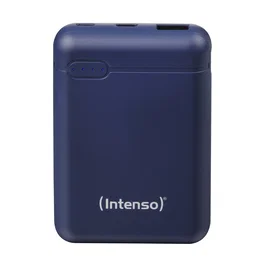 Intenso XS10000 Power Bank 10000 mAh Azul, Batería Externa de Polímero de Litio con Pantalla LED, Carga Dual USB-A y USB Type-C, Incluye Cable USB-A a USB-C