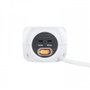 Nanocable Regleta 3 Enchufes con 4 USB (2 USB-A y 2 USB-C) Blanca