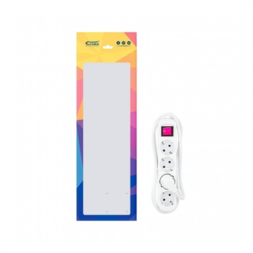 Nanocable Regleta de 4 Tomas con Interruptor y Cable de 1,4 m, Blanca