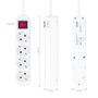 Nanocable Regleta de 4 Tomas con Interruptor y Cable de 1,4 m, Blanca