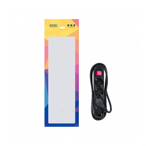 Nanocable Regleta de 4 Tomas con Interruptor y Cable de 1,4 m Negra
