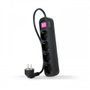Nanocable Regleta de 4 Tomas con Interruptor y Cable de 1,4 m Negra