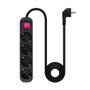 Nanocable Regleta de 4 Tomas con Interruptor y Cable de 1,4 m Negra