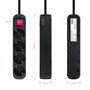 Nanocable Regleta de 4 Tomas con Interruptor y Cable de 1,4 m Negra