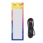Nanocable Regleta de 4 Tomas con Interruptor y Cable de 1,4 m Negra