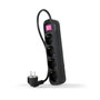 Nanocable Regleta de 4 Tomas con Interruptor y Cable de 1,4 m Negra