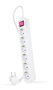Nanocable Regleta de 6 tomas con interruptor y cable de 1,4 m Blanca