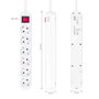 Nanocable Regleta de 6 tomas con interruptor y cable de 1,4 m Blanca