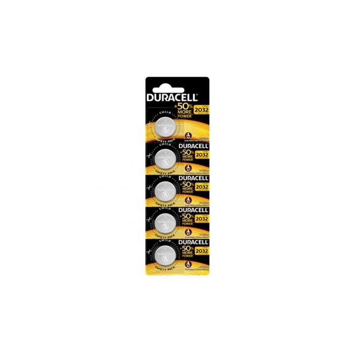 Duracell CR2032 Micro Pila Botón Litio 3V Ø20 x 3,2 mm Blister 5 uds