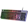 Mars Gaming MK220FR Teclado Gaming USB Layout Francés Negro y Gris con Teclas H-MECH, Iluminación RGB FRGB Rainbow y Efecto Halo