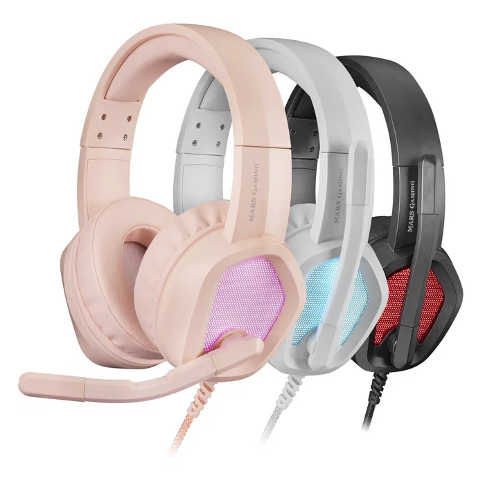 Mars Gaming MH320 Auriculares Gaming Rosa con Micrófono