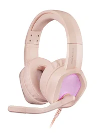 Mars Gaming MH320 Auriculares Gaming RGB Diadema con Micrófono y Cable, Cancelación Ruido, Ultrabass 3D 50mm, Color Rosa, Compatible PC PS5 Xbox Switch