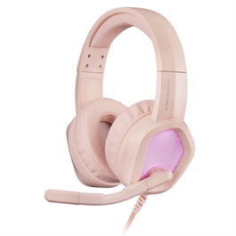 Mars Gaming MH320 Auriculares Gaming Rosa con Micrófono, Drivers 50mm, Ultra-BASS 3D, RGB Flow, Cancelación de Ruido, Compatibilidad Multiplataforma, Jack 3.5mm + USB