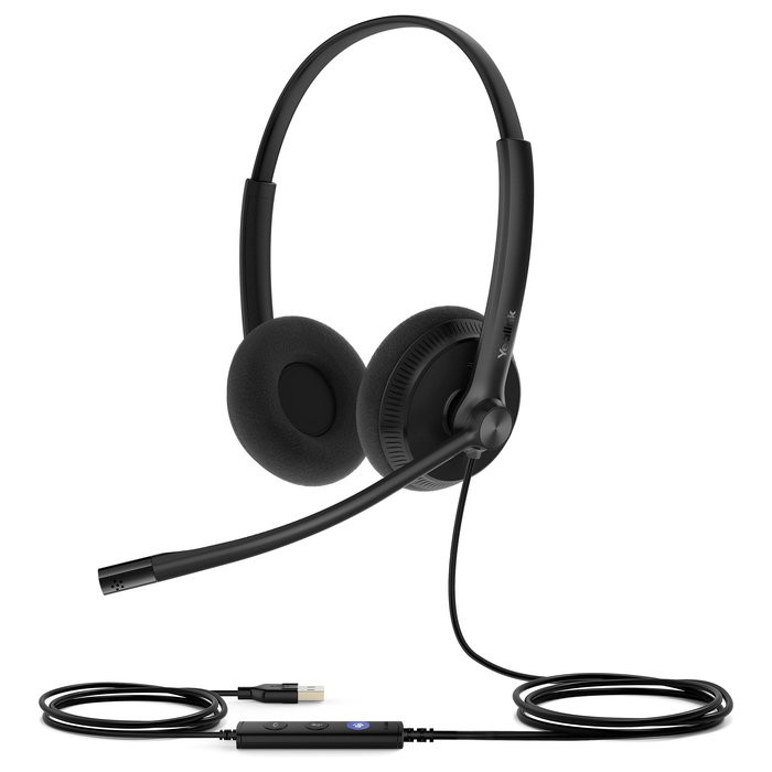 Yealink UH34 Lite Auriculares USB de diadema para Microsoft Teams con micrófono Boom, Cancelación de ruido, 20-20000 Hz, Negro