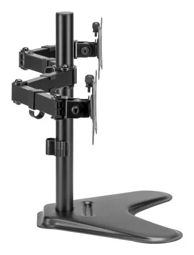 Iggual SSM02 (IGG317129) Soporte Sobremesa Ajustable para 2 Monitores de 13 a 32 pulgadas, VESA 75x75/100x100 mm, Negro, Ergonomía Completa