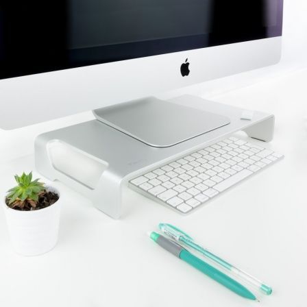 Tooq Soporte Elevador para Monitor o Portátil hasta 13", Peso Máximo 20 kg, Aluminio