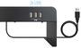 Tooq TQMR0124 Soporte Elevador para Monitor o Portátil con 3x USB 2.0, Negro