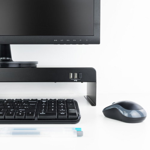 Tooq TQMR0124 Soporte Elevador para Monitor o Portátil con 3x USB 2.0, Negro Tooq TQMR0124 Soporte Elevador para Monitor o Portátil con 3x USB 2.0, Negro