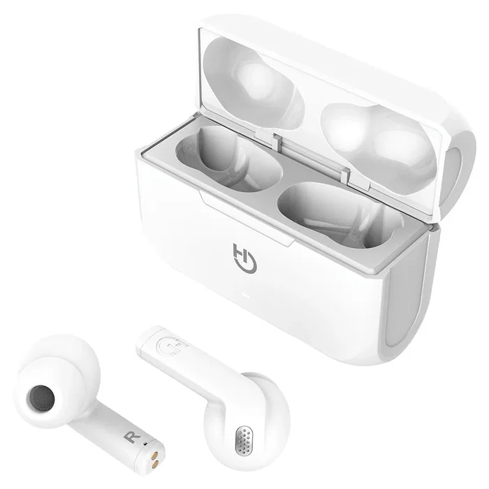 Hiditec FENIX TWS Auriculares True Wireless Intraaural para Llamadas/Música, Bluetooth 5.0, Autonomía 18h, Resistente al Agua IP5X, Color Blanco