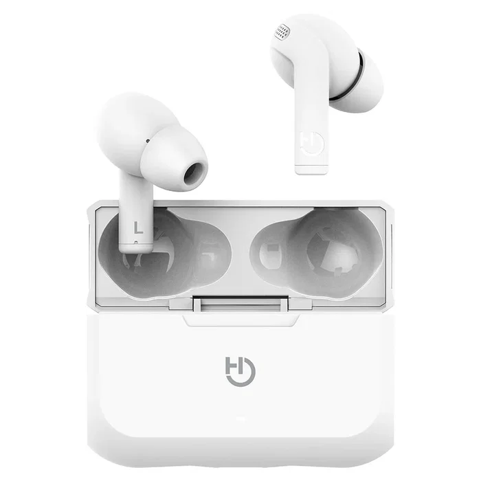 Hiditec FENIX TWS Auriculares True Wireless Intraaural para Llamadas/Música, Bluetooth 5.0, Autonomía 18h, Resistente al Agua IP5X, Color Blanco