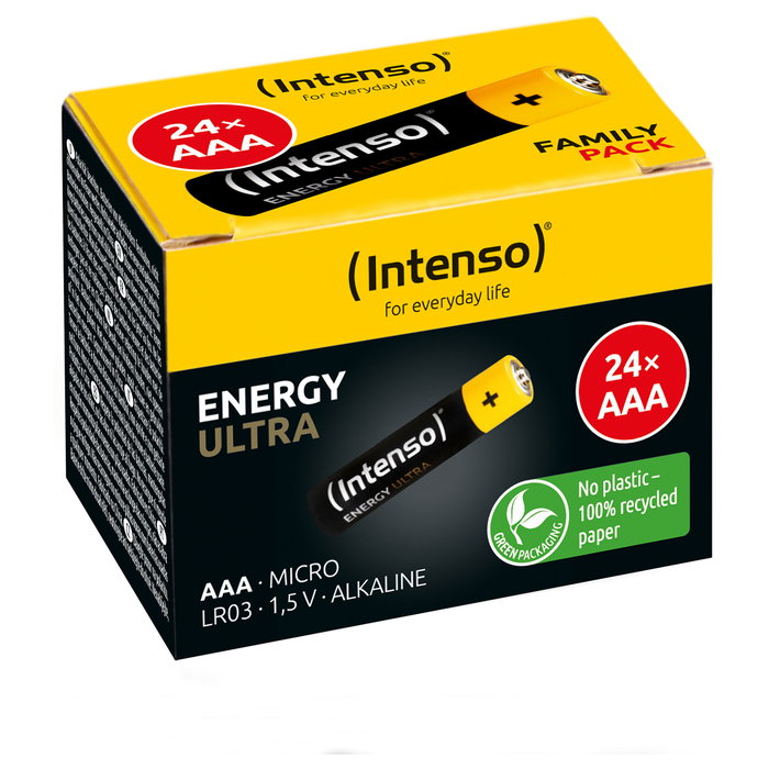 Intenso Pack de pilas alcalinas Energy Ultra AAA LR03, 24 unidades Intenso Pack de pilas alcalinas Energy Ultra AAA LR03, 24 unidades