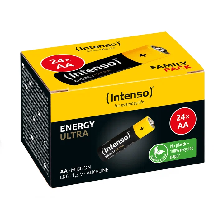 Intenso 7501824 Pilas Alcalinas AA LR6 1.5V 2600mAh - Pack de 24 Unidades