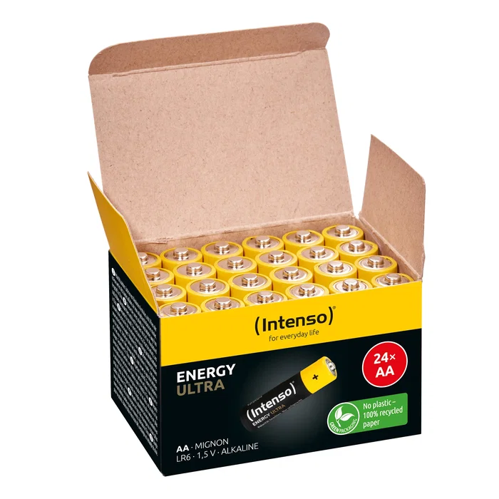 Intenso 7501824 Pilas Alcalinas AA LR6 1.5V 2600mAh - Pack de 24 Unidades