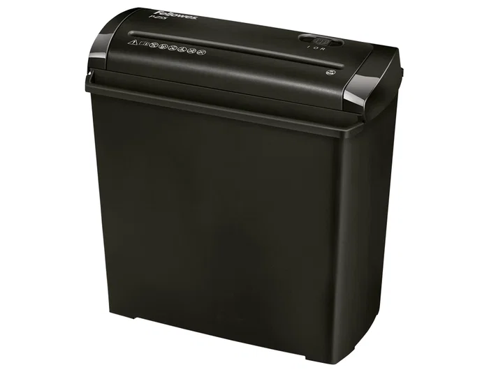 Fellowes Destructora de Documentos P-25S, Capacidad 5 Hojas, Corte en Tiras, Papelera 11 Litros