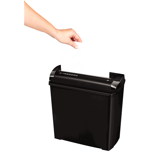 Fellowes P-25S Destructora de papel con corte en tiras, 11L, Negro/Gris