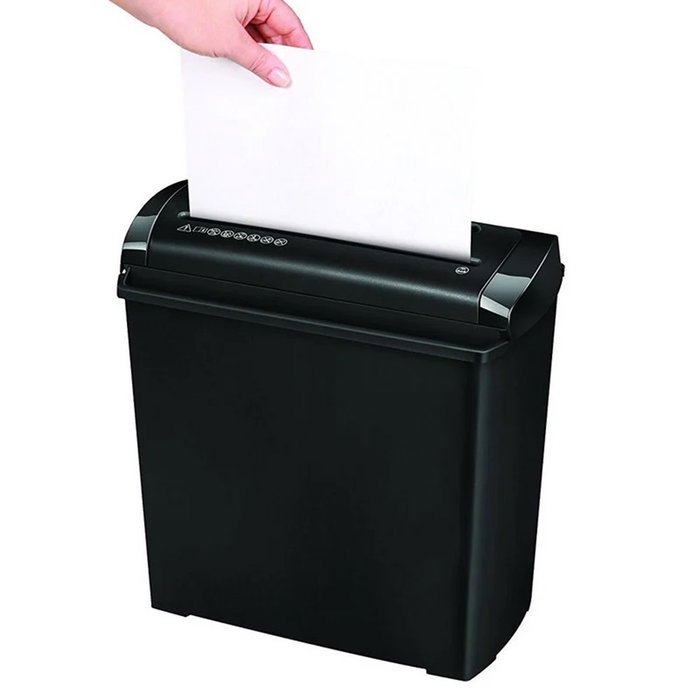 Fellowes P-25S Destructora de papel con corte en tiras, 11L, Negro/Gris