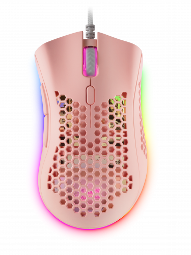 Mars Gaming Ratón Óptico Gaming RGB Pink MMEX 32000DPI, Chroma RGB, 7 Botones, Software