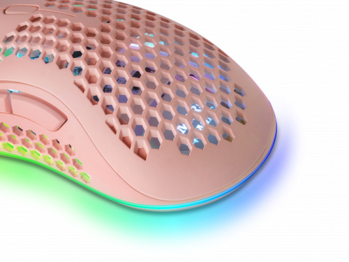 Mars Gaming Ratón Óptico Gaming RGB Pink MMEX 32000DPI, Chroma RGB, 7 Botones, Software