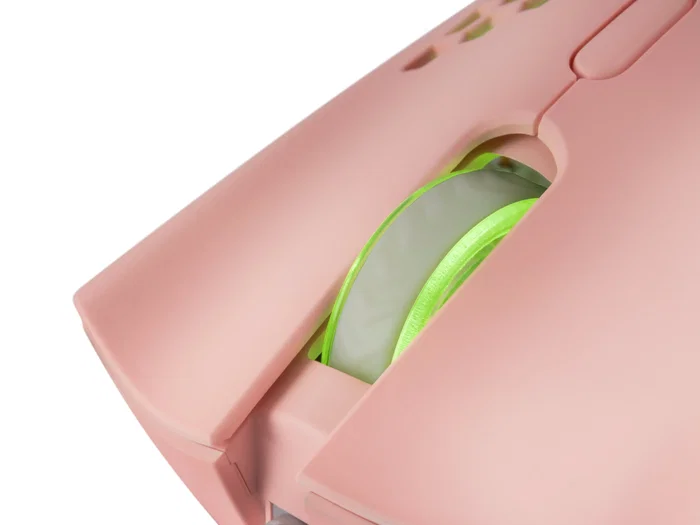 Mars Gaming MMEXP Ratón Gaming para Diestros 32000 DPI RGB Chroma - 7 Botones Programables - Sensor Óptico PixArt 3389PRO - Cable Paracord - Peso 75g - Color Rosa